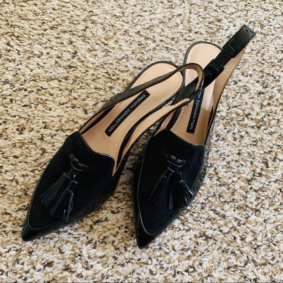 French Connection Shoes - French Connection Sling Back Kitten Heel